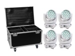 EUROLITE Set 4x LED TMH-X4 white + Case with wheels