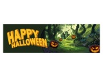 EUROPALMS Halloween Banner, Geisterwald, 300x90cm