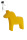 Shining Dala Horse 43 gelb (Solar) veredelt