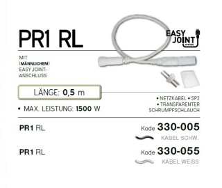 PR1 RL M - Kabel Schwarz   Kabelfarbe: schwarz   Lichtschlauch --> Led Pro 230V