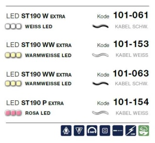 LED ST 190 WW   Kabelfarbe: weiß   Lichterkette --> Led Pro 230V