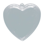 Heart plastic, 2 halves, to fill     Size: Ø 6cm...