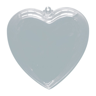 Cœur  plastique 2 moitiés pour remplir Color: transparent Size: Ø 8cm