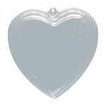 Heart plastic, 2 halves, to fill     Size: Ø 8cm...