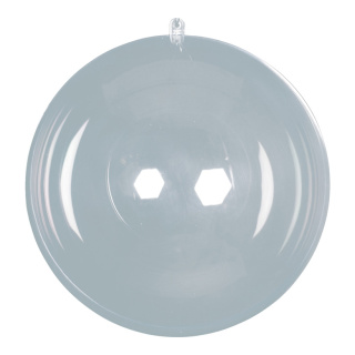 Boule plastique, 2 moitiés, pour remplir     Taille: Ø 6cm    Color: transparent