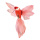 Kolibri mit Clip Styrofoam/Federn     Groesse: 18x20cm - Farbe: rot/pink