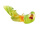 Perruche avec clip styrofoam, plumes     Taille: 5x26cm    Color: vert