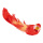 Perruche avec clip Styrofoam, plumes     Taille: 5x26cm    Color: rouge
