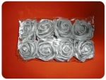 Foam Rose, silber, 12cm, 8 Stück/Beutel