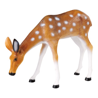 Deer browsing  - Material: synthetic resin - Color: brown/white - Size: 42x54x12cm