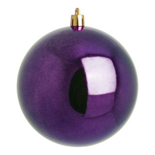 Boule de Noël violet  brillant plastique Color: violet Size: Ø 14cm