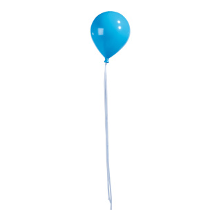 Balloon with hanger plastic     Size: Ø 20cm, 25,5cm, with ribbons: 100cm    Color: blue