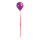 Balloon with hanger plastic     Size: Ø 20cm, 25,5cm, with ribbons: 100cm    Color: purple