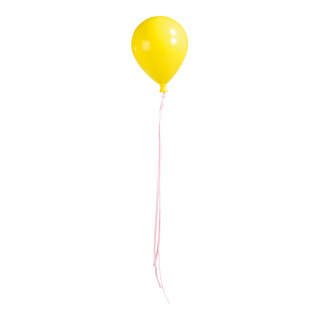 Ballon avec bandes  plastique Color: jaune Size: Ø 15cm X 20cm mit Bänder: 84cm