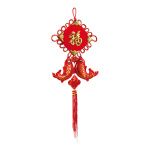 Fish hanger luck  - Material: fabric - Color: red/gold -...