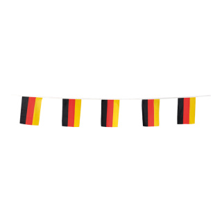 Chaîne de drapeaux 15-fois soie artificielle Color: Allemagne Size: Fahne: 15x23cm X 5m