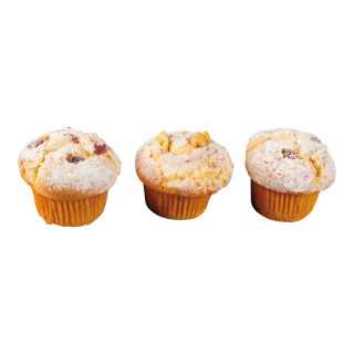 Muffins 3Stck./Btl., Schaumstoff     Groesse: Muffin 8,5x7cm    Farbe: natur     #