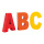 Lettre ABC polystyrène     Taille: 50x30cm    Color: multicolore
