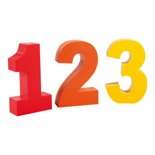 Numbers 123 styrofoam, in a set     Size: 50x30cm    Color: multicoloured