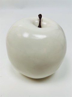 Apfel, 9 cm, weiß