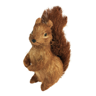 Eichhörnchen Styrofoam, Stroh     Groesse:20x9cm    Farbe:braun