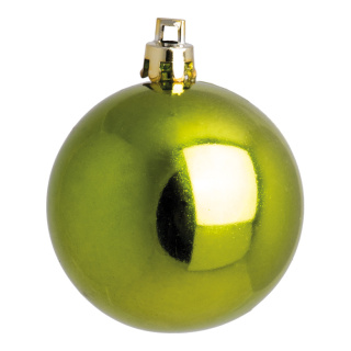 Weihnachtskugel-Kunststoff  Größe:Ø 6cm,  Farbe: hellgrün glänzend