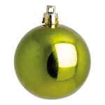 Weihnachtskugeln, hellgrün glänzend  Abmessung: Ø 6cm, 12...