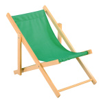 Deck chair wood, cotton     Size: 26x18cm    Color: green