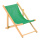 Deck chair  - Material: wood cotton - Color: green - Size: 26x18cm