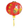 Lanterne  avec enfants+écriture chinoise soie artificielle Color: rouge/or Size: Ø 60cm