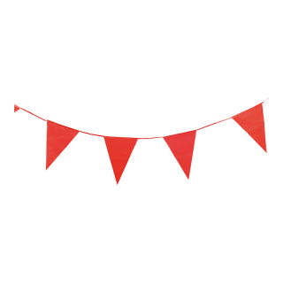 Pennant chain 15-fold - Material: pennant 20x30cm PVC weatherproof - Color: red - Size:  X 10m