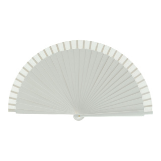 Fan  - Material: paper wood - Color: white - Size: 40x23cm