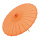 Umbrella  - Material: synthetic wood - Color: orange - Size: Ø 80cm