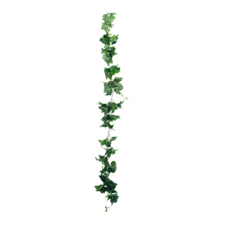 Efeugirlande mit 170 Blättern, Kunstseide     Groesse: Ø 15cm, 200cm - Farbe: grün
