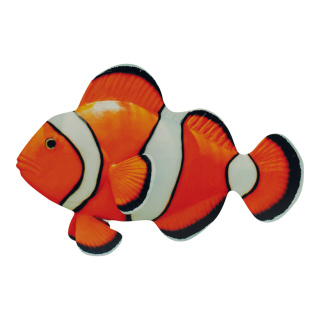 Tropical fish printed double-sided, wood, with hanger     Size: 50x30cm    Color: orange/white