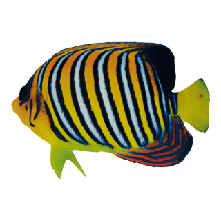 Tropical fish  - Material: printed double-sided wood with hanger - Color: yellow/black - Size: 50x30cm
