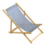 Liegestuhl,  Größe: 25x52cm, Farbe: weiß/blau