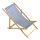 Liegestuhl gestreift, Holz, Baumwolle     Groesse: 25x52cm - Farbe: weiß/blau