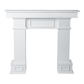 Fireplace  - Material: styrofoam - Color: white - Size: 126x110x28cm