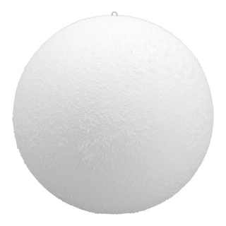 Boule de neige  floquée (avec attache) Color: blanc Size: Ø 25cm