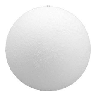 Schneekugel mit Hänger, beflockt     Groesse:Ø 40cm    Farbe:weiß