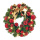Fir wreath decorated with 30 LEDs warm/white - Material: Plug: 25A 250V - Color: red/green - Size: Ø 45cm