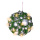 Cintre de boules de Noel décoré 50 LED chaud/blanc Prise: 25A 250V Color: argent/vert Size: Ø 30cm