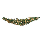 Fir swag decorated with balls and decorative ribbon -...