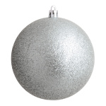 Boule de Noël argent avec glitter 12pcs./blister...