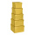 Boxes 5pcs./set - Material: square nested cardboard - Color: gold - Size: 125x125x9cm - 185x185x11cm