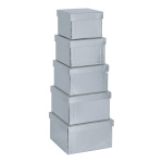 Boxes 5pcs./set - Material: square nested cardboard -...