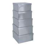 Boites 5 pcs./set carrée assemblable carton Color:...