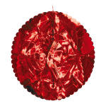 Folienkugel, faltbar, Metallfolie, Größe:Ø 60cm,  Farbe: rot