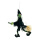 Witch on broom legs are moving - Material: speaks+laughs eyes blink red - Color: black/green - Size: 70x45cm